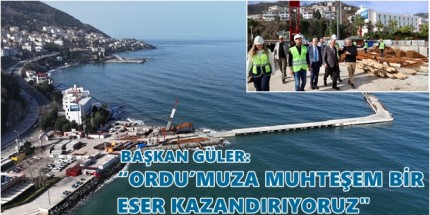 Altınordu Atatürk Rıhtımı’nda Çalışmalar Devam Ediyor